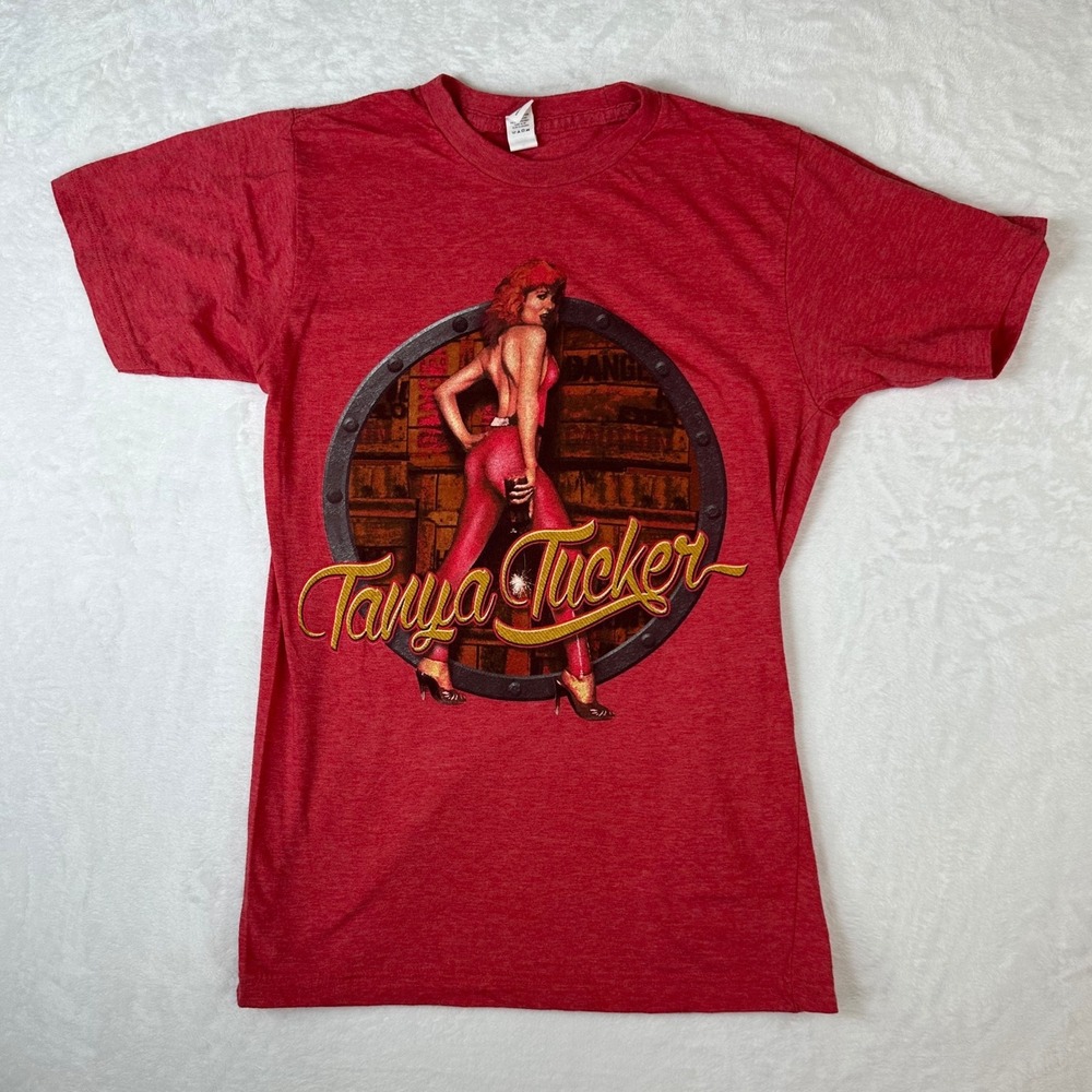 Tanya Tucker Graphic T-Shirt Red Heather Short Sleeve Country Music Small